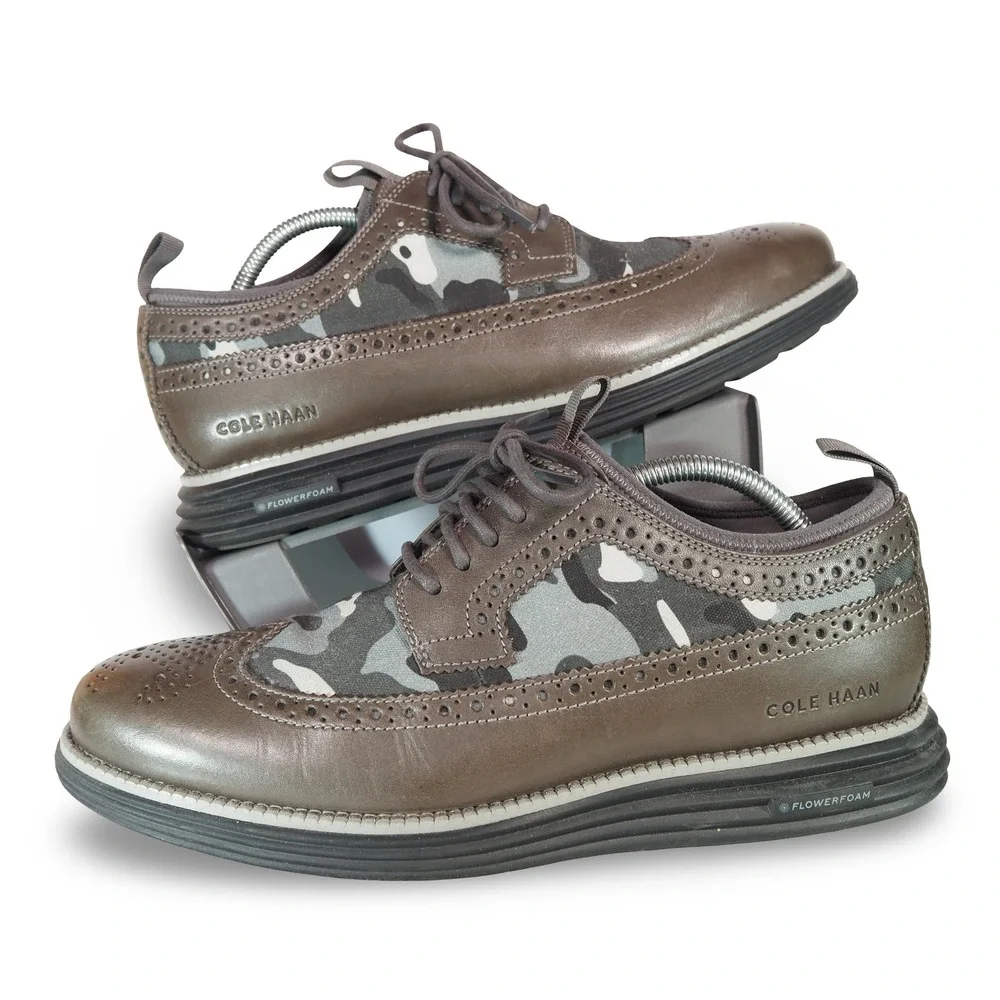 Cole Haan OriginalGrand Longwing‎ Oxford Men 10M Brown Camo Leather C36523